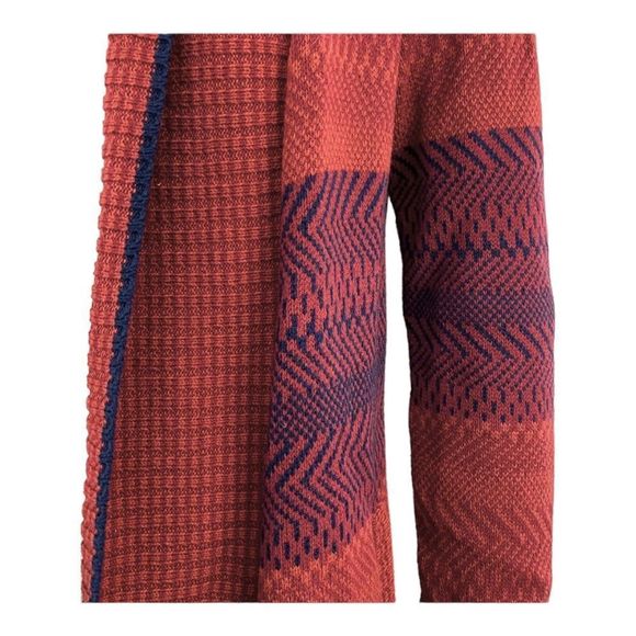Cabi | Long Red Blue Knit Joy Sweater Cardigan 827 | M - Picture 5 of 8